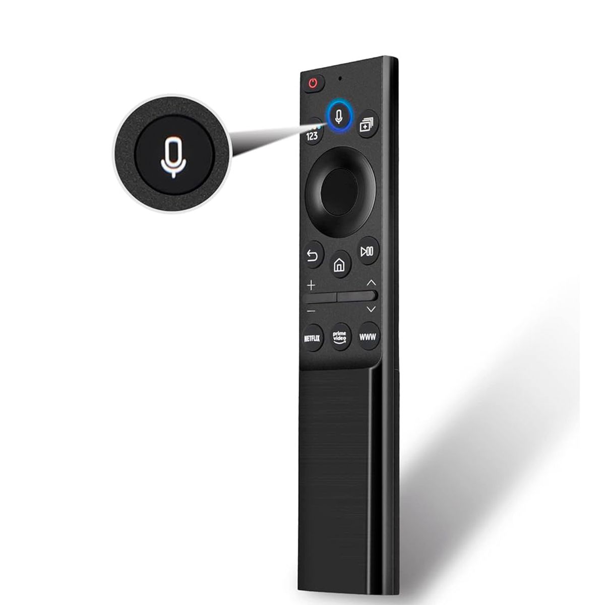 GENERICO - Control Remoto Para Samsung Con Voz Smart 4k Ws-2022+Funda Morada