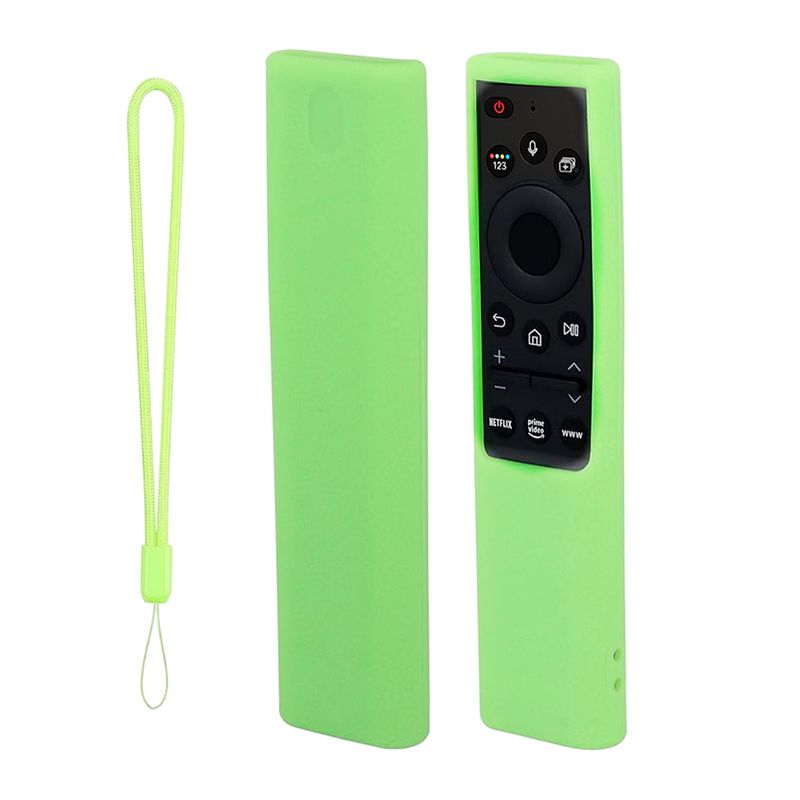 GENERICO - Control Remoto Para Samsung Con Voz Smart 4k Ws-2022+ Funda Verde Neón