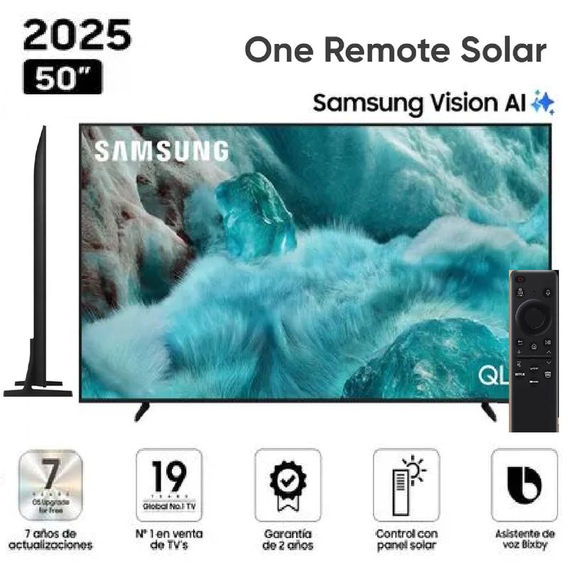 SAMSUNG - Televisor 50 pulgadas Samsung QLED 4k Control de voz QN50Q7FAAGXPE