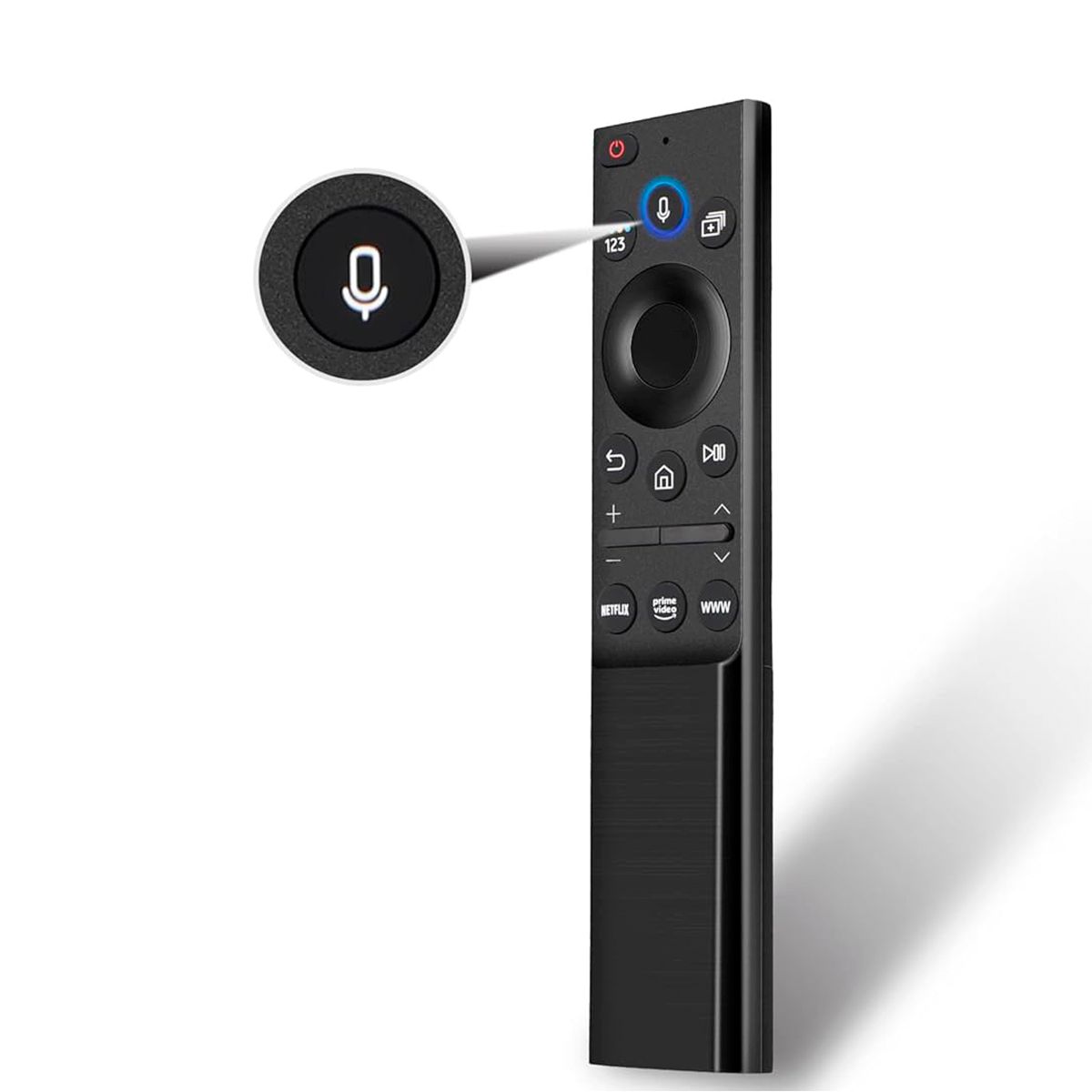 GENERICO - Control Remoto Para Samsung Con Voz Smart 4k Ws-2022+Funda Color Rojo