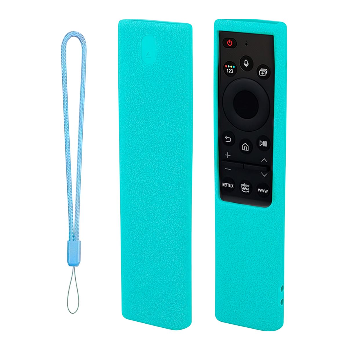 GENERICO - Control Remoto Para Samsung Con Voz Smart 4k Ws-2022+Funda Turquesa