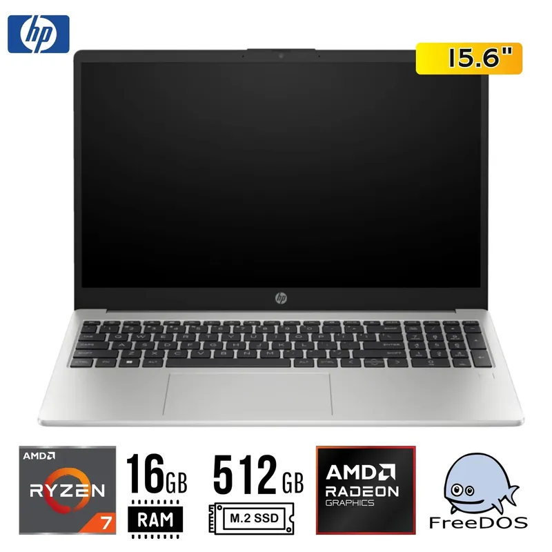 HP - LAPTOP HP 255 G10 15,6" FHD RYZEN7-7730U 16GB SSD512GB FREEDOS