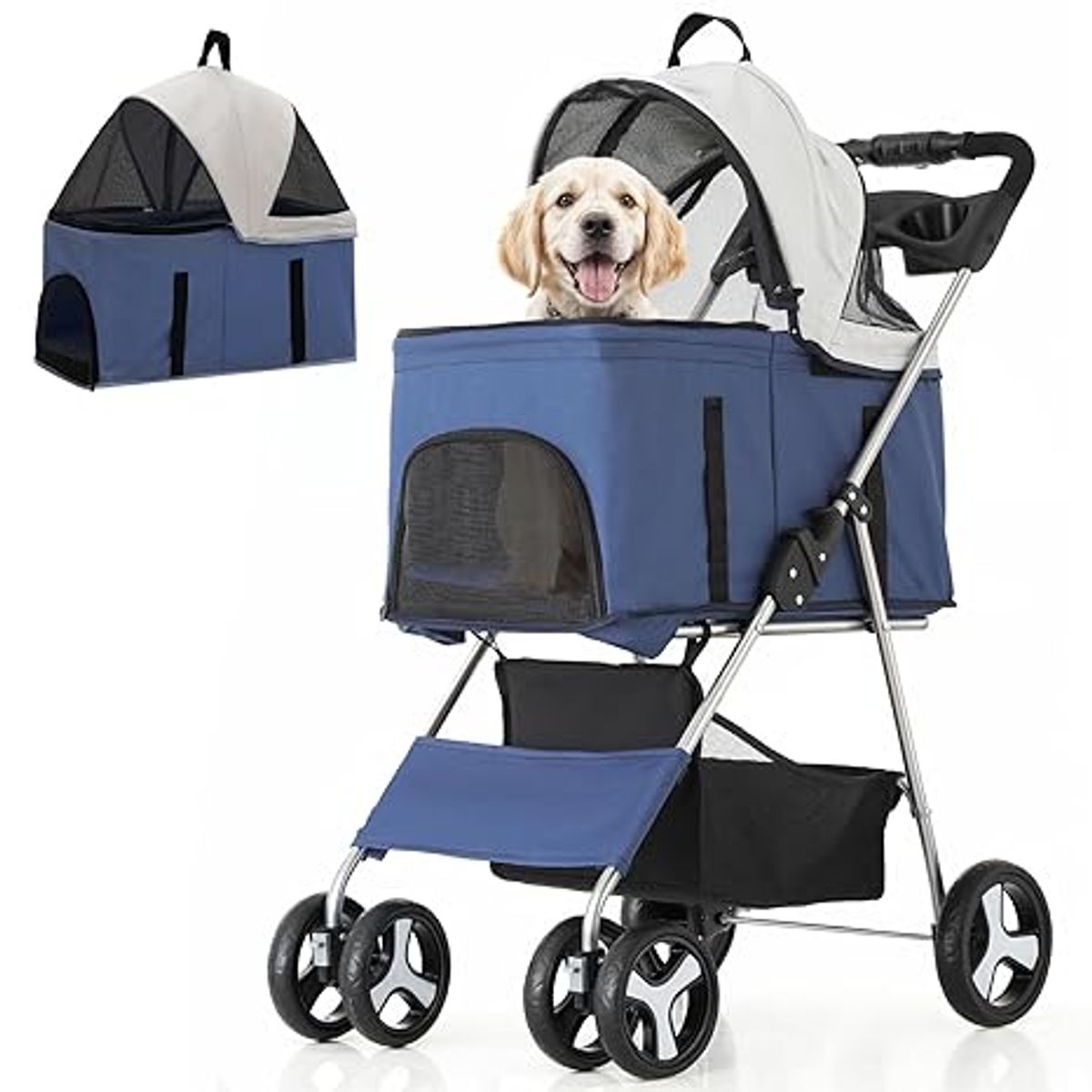 GENERICO - COCHE MULTIFUNCIONAL PARA PERROS Y GATOS - DESMONTABLE