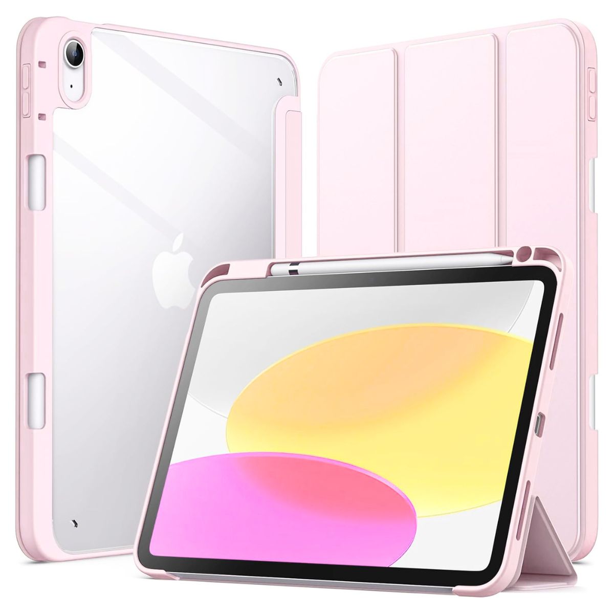 GENERICO - Funda Desmontable Imantada Para iPad A16 11th 10th Generación - ROSADO