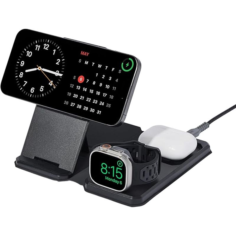 URBAN ARMOR GEAR - Cargador Magnético UAG 3 en 1 Ultra Rápido iPhone 17 Airpods Watch