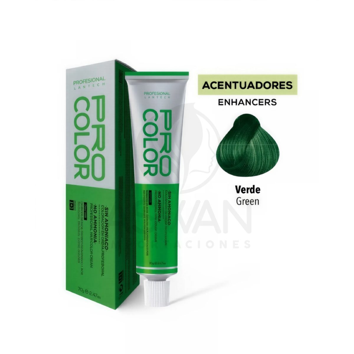 GENERICO - Pro Color Tinte Sin Amoniaco 4000 Verde 70 g