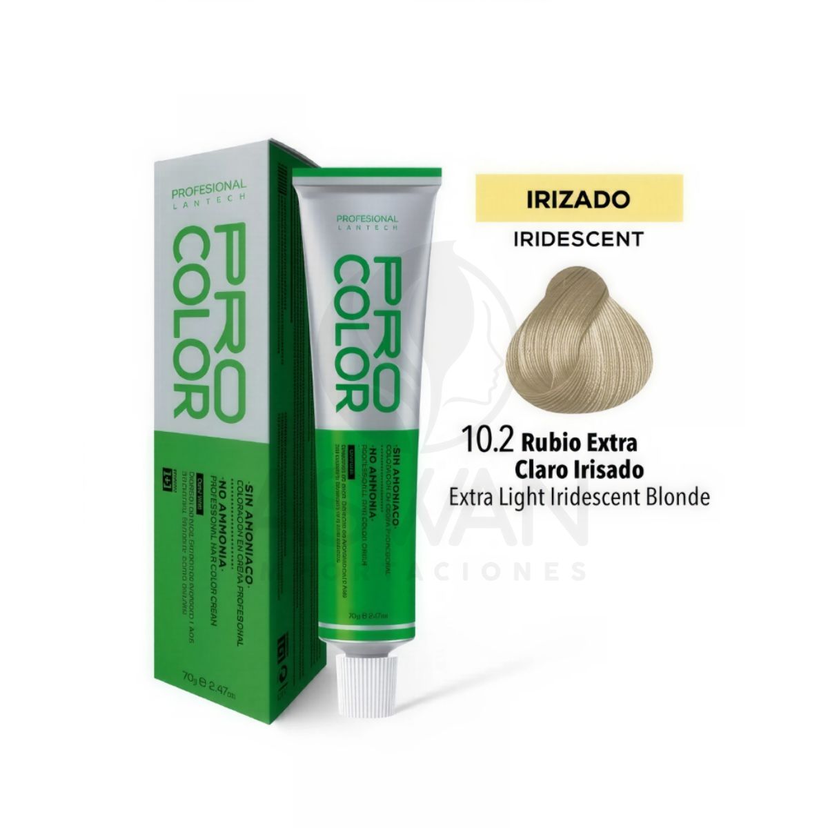 GENERICO - Pro Color Tinte Sin Amoniaco 102 Rubio Extra Claro Irisado 70 g