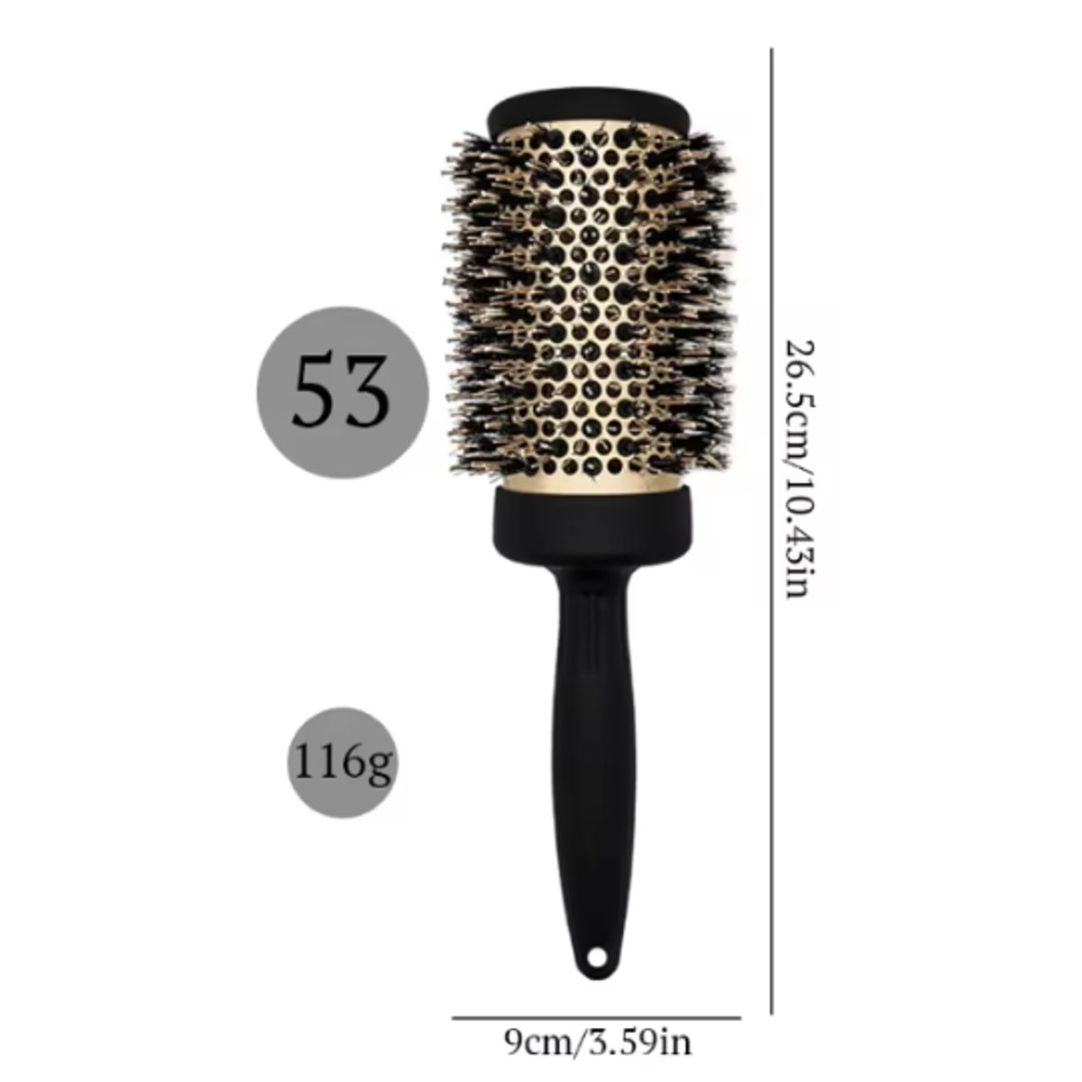 GENERICO - Cepillo Redondo Profesional Térmico 53mm