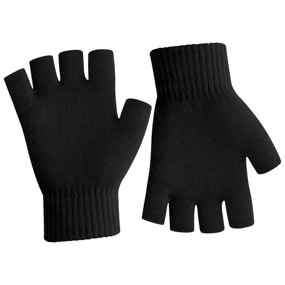 GENERICO - PACK 2 MITONES GUANTES SIN DEDO DE NIÑOS NEGROS