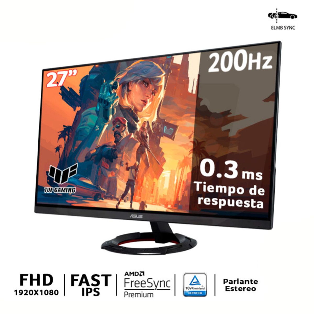 ASUS - MONITOR ASUS Tuf Gaming VG279Q5R 27 Fast IPS FHD 200Hz 03ms