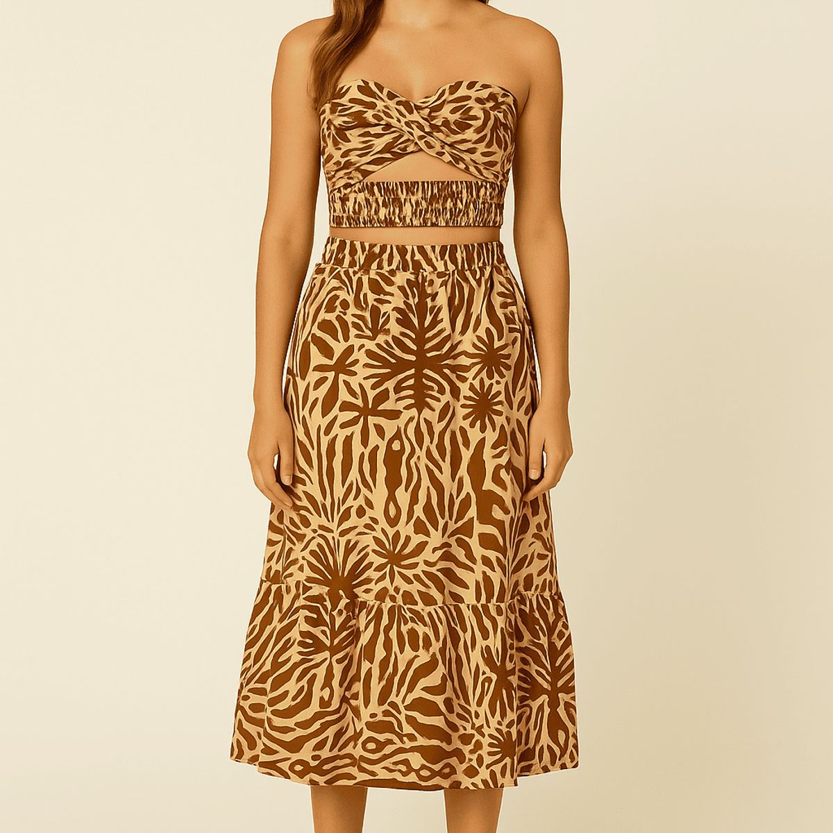 AMA OUTFITTERS - SET TOP Y FALDA LUCIANA