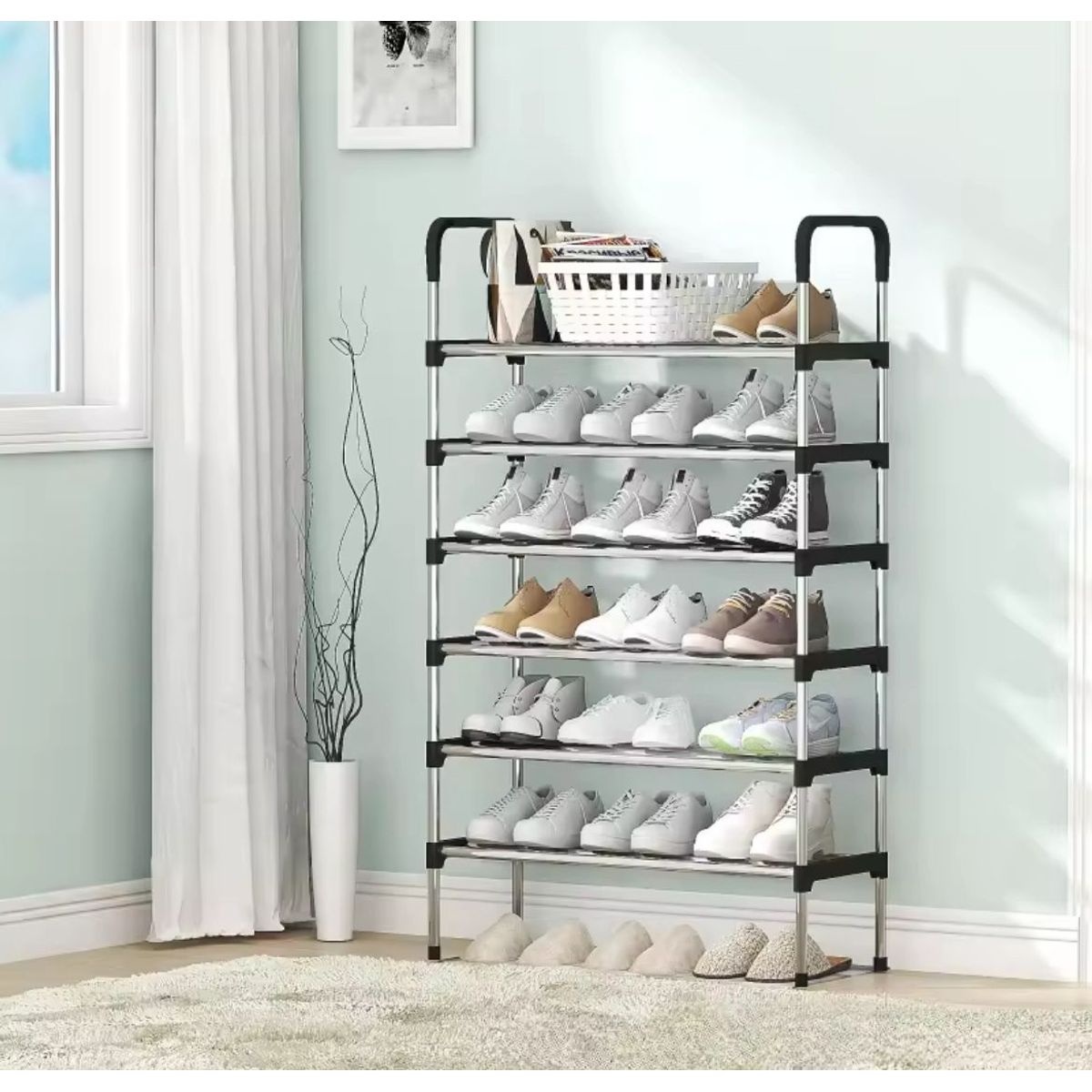 GENERICO - Organizador Zapatero Estante 6 Niveles Almacenador Gabinete