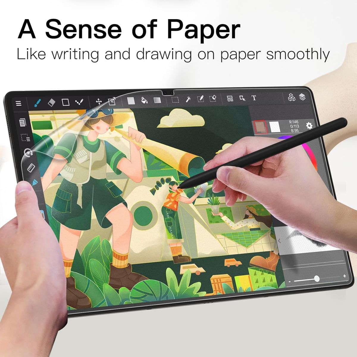 GENERICO - Protector de pantalla Textura Papel Para iPad A16 11TH 10TH Generación