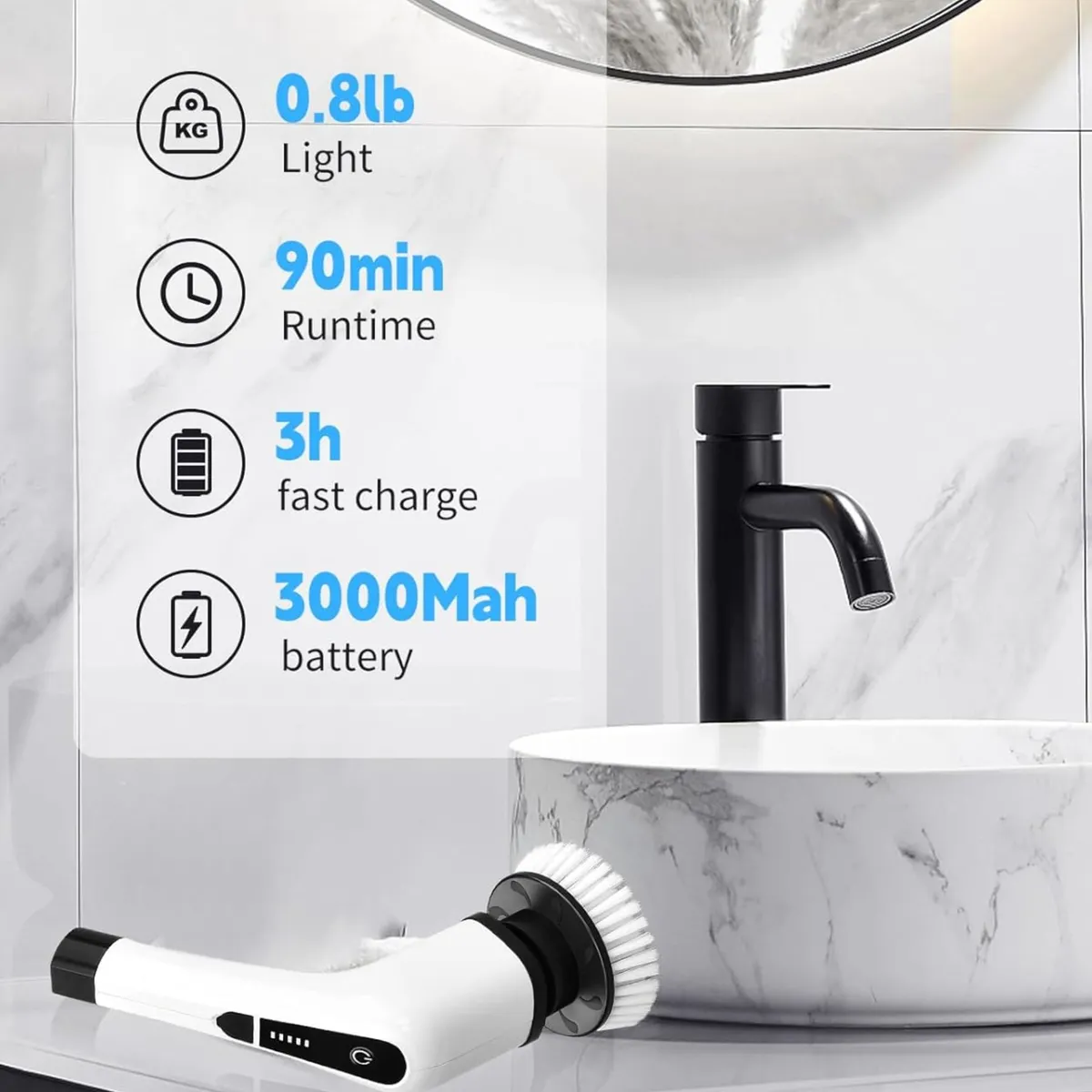 GENERICO - Cepillo de Limpieza Eléctrico Multifuncional 9 - 1