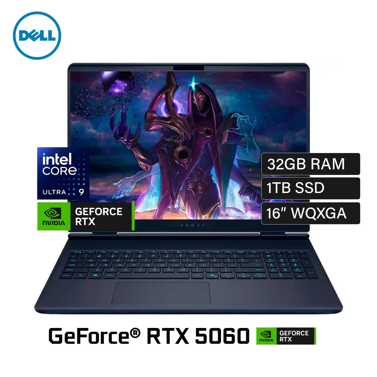 ALIENWARE - Dell Alienware 16X Aurora, Core Ultra 9 275HX, RTX 5060 8GB, 32GB RAM, 1TB SSD, 16″ WQXGA 240HZ