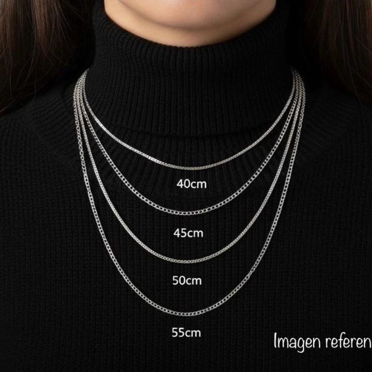 SANTORAL - Cadena de Plata 925 - Varios Tamaños