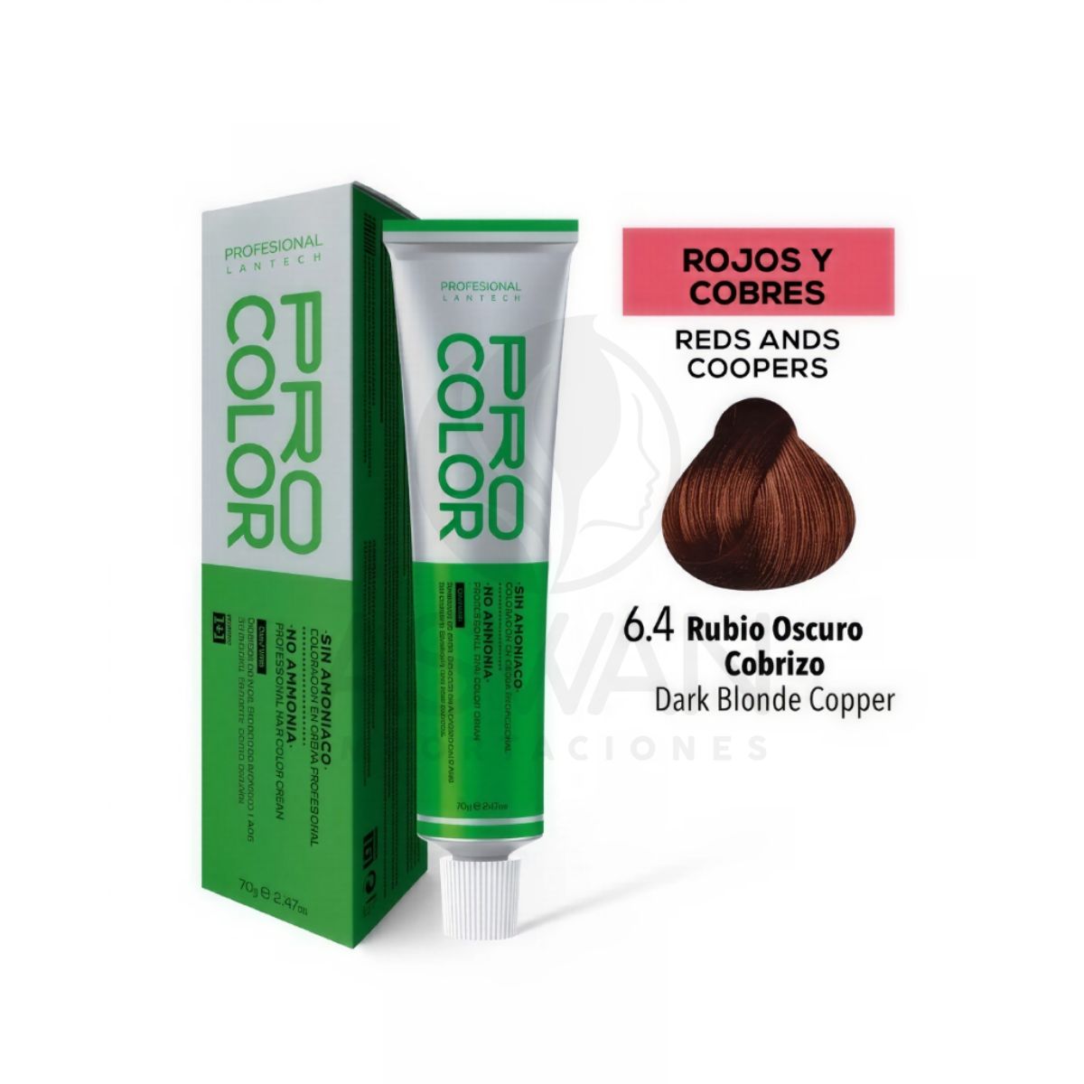 GENERICO - Pro Color Tinte Sin Amoniaco 64 Rubio Oscuro Cobrizo 70 g