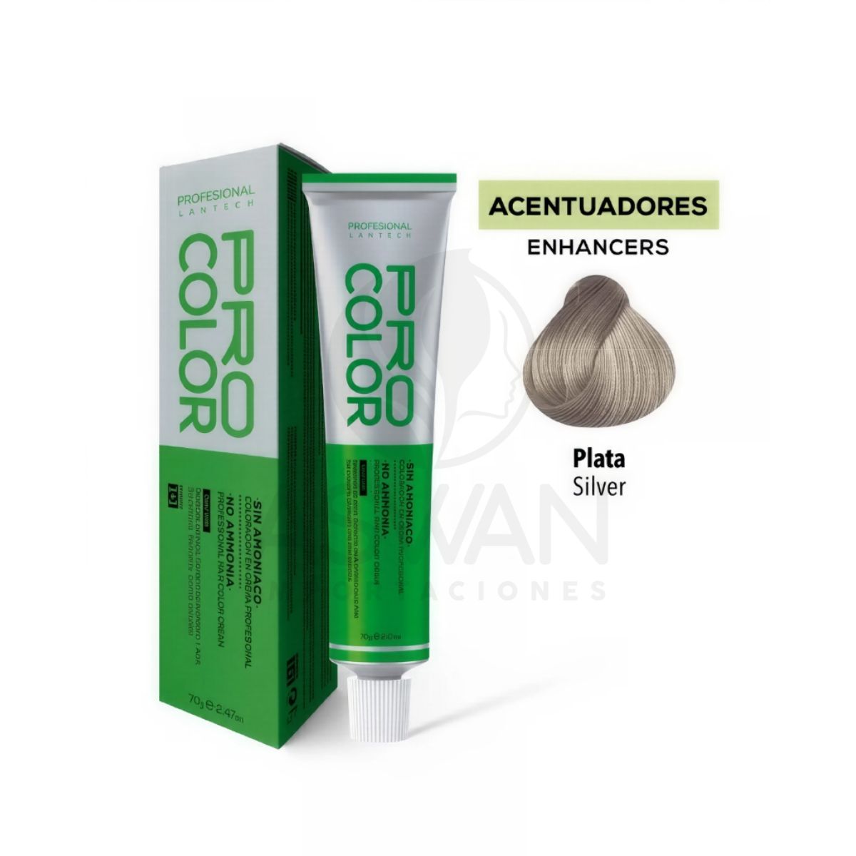 GENERICO - Pro Color Tinte Sin Amoniaco 1000 Platinum 70 g