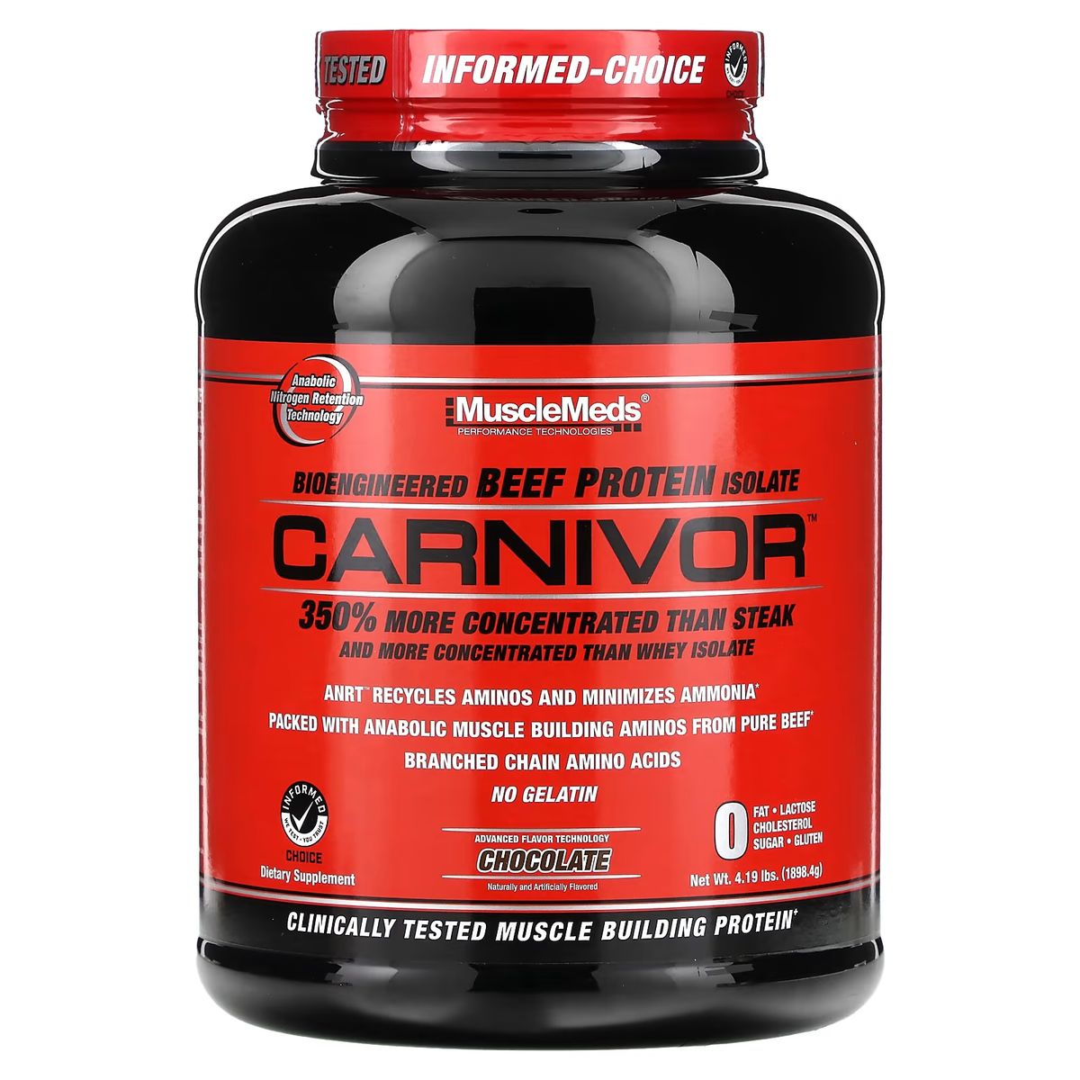 MUSCLEMEDS - Proteína Carnivor MuscleMeds 4.19 lb Chocolate Hidrolizada