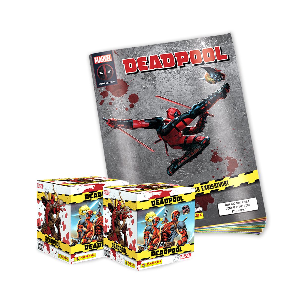 PANINI - ALBUM DEADPOOL, ALBUM TAPA BLANDA + 2 PAQUETONES