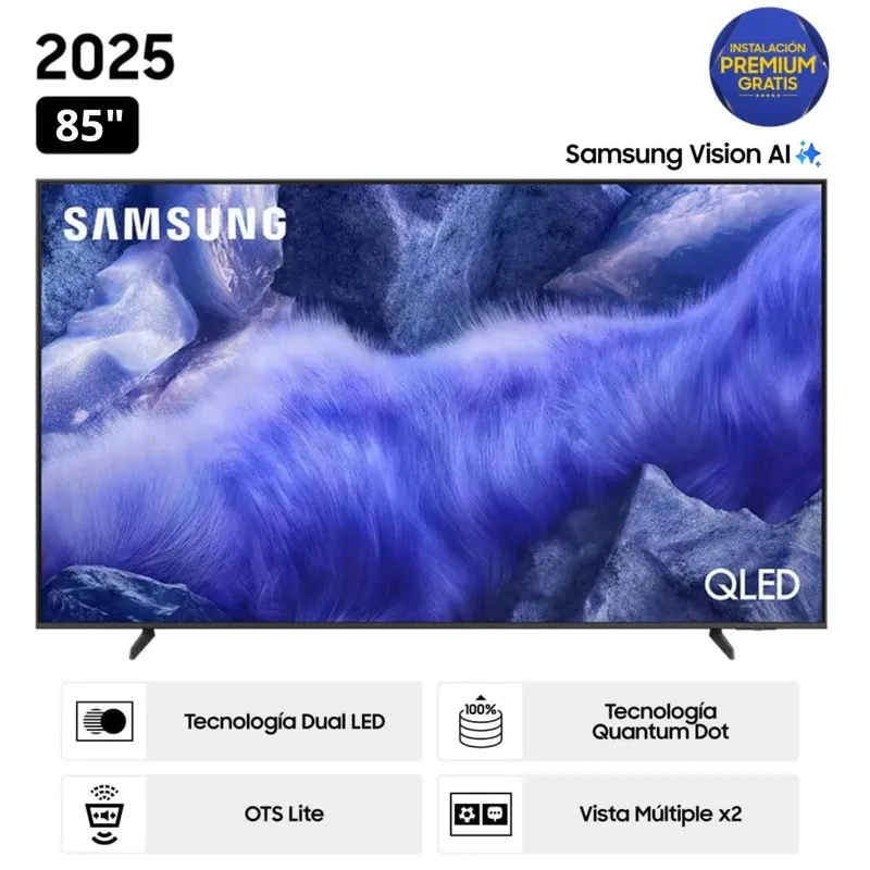 SAMSUNG - Televisor Samsung QLED 85" Visión AI Smart TV QN85QEF1 - Nuevo 2025