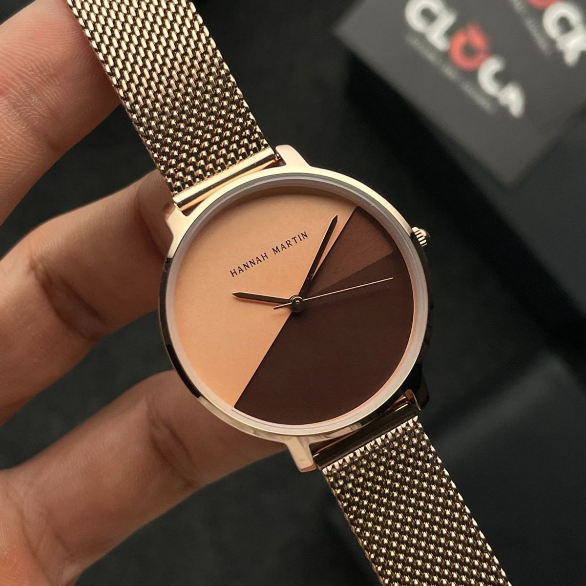 HANNAH MARTIN - RELOJ HANNAH MARTIN ORIGINAL ELEGANTE ORO ROSA  HAN-80