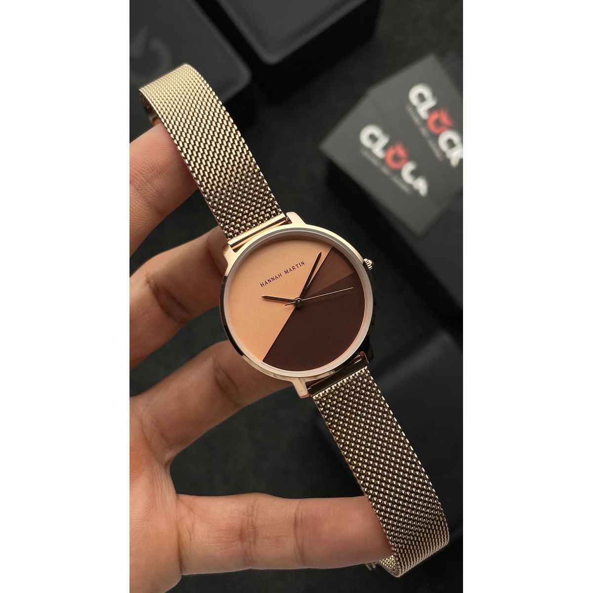 HANNAH MARTIN - RELOJ HANNAH MARTIN ORIGINAL ELEGANTE ORO ROSA  HAN-80