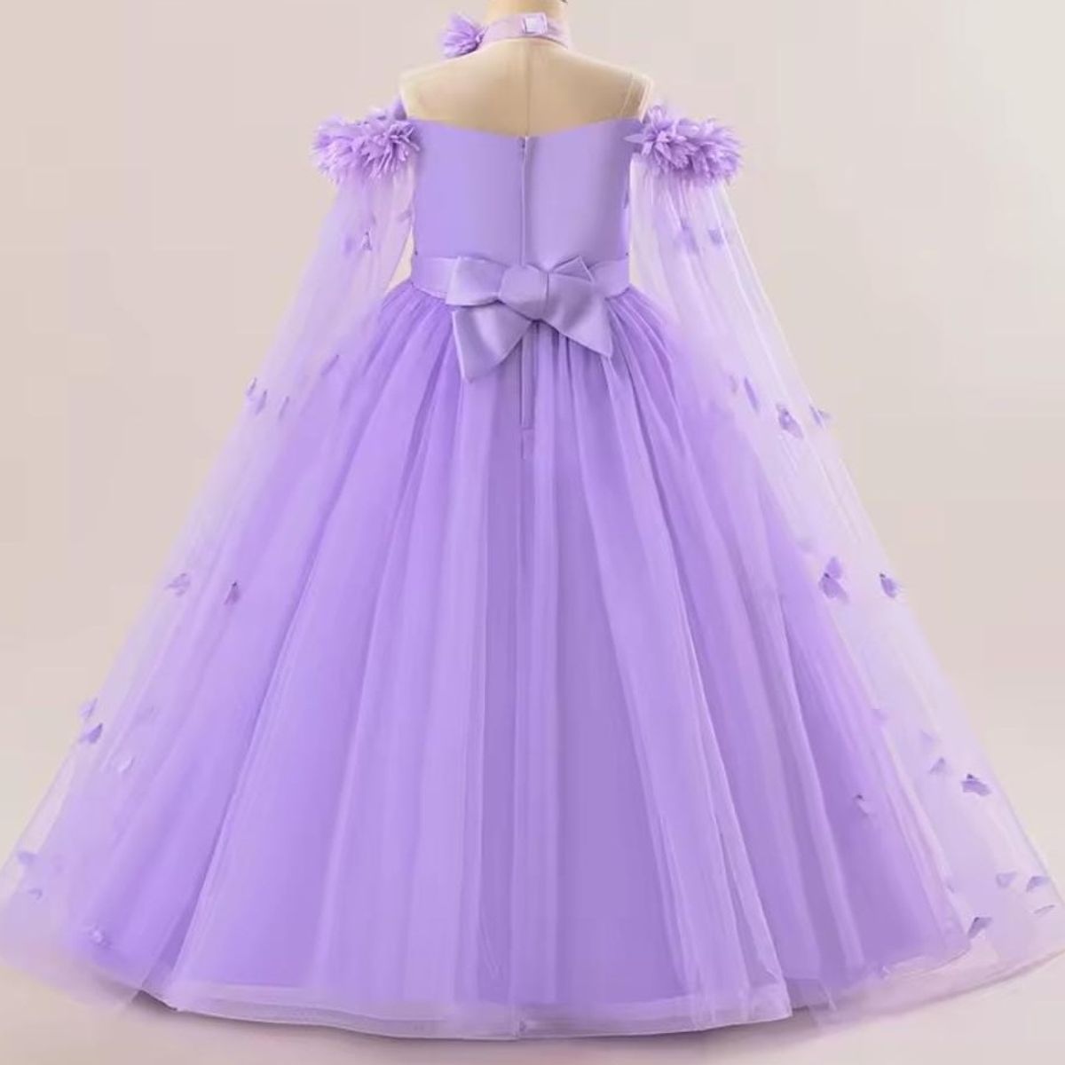 GENERICO - Vestido Princesa Niña Lila Talla 10 + Gargantilla