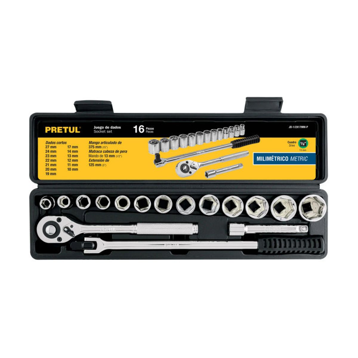 PRETUL - Juego de 16 herramientas 12 mm para mecánico Pretul - 21174