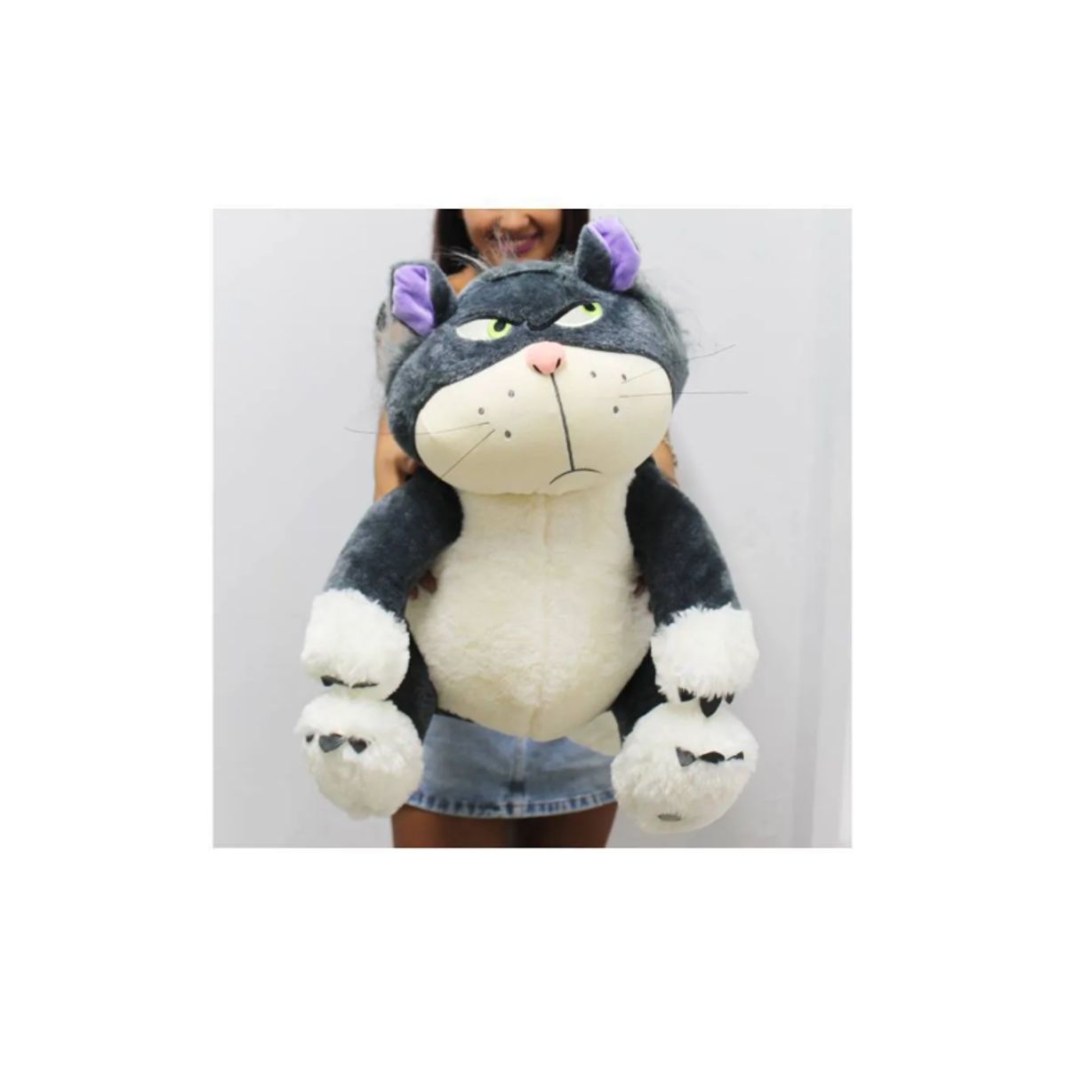 GENERICO - Peluche Gato Lucifer 60cm Gato Kawaii Enfadado Cenicienta
