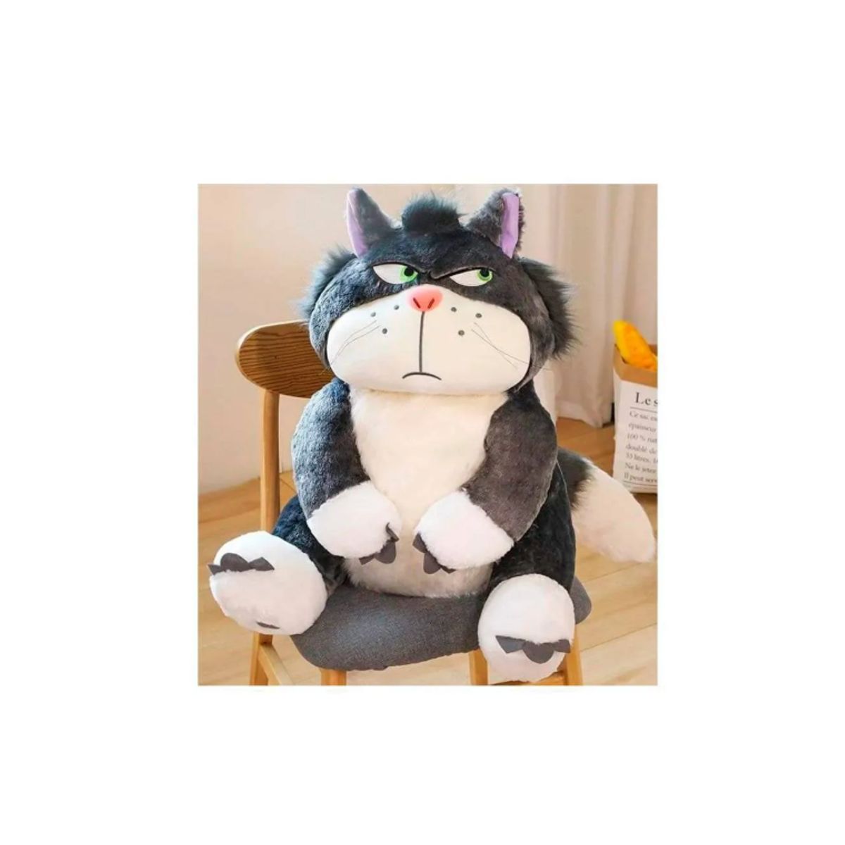 GENERICO - Peluche Gato Lucifer 60cm Gato Kawaii Enfadado Cenicienta