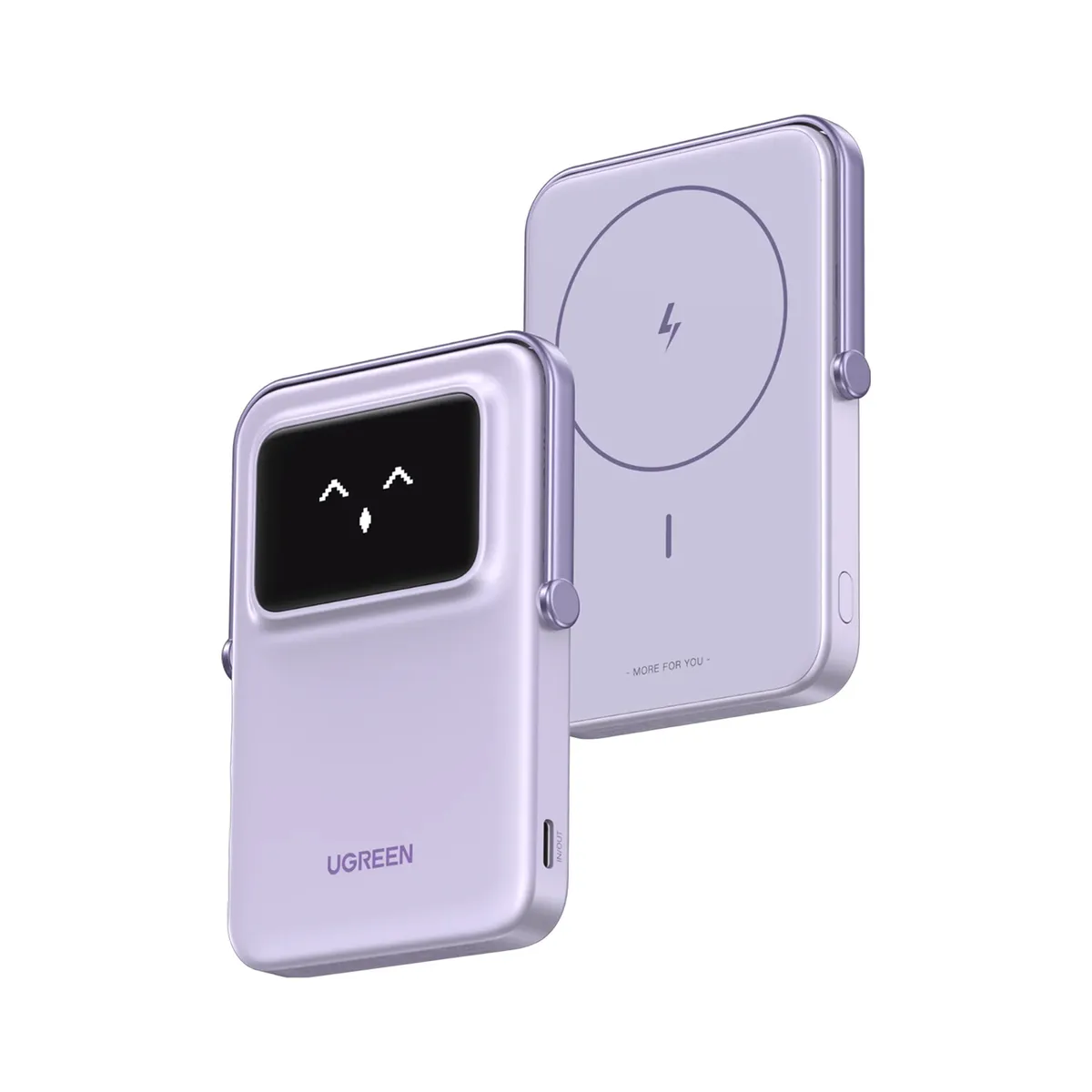 UGREEN - Power Bank Ugreen Inalambrico Magnetico Robot 5000mAh 20W Morado 35606