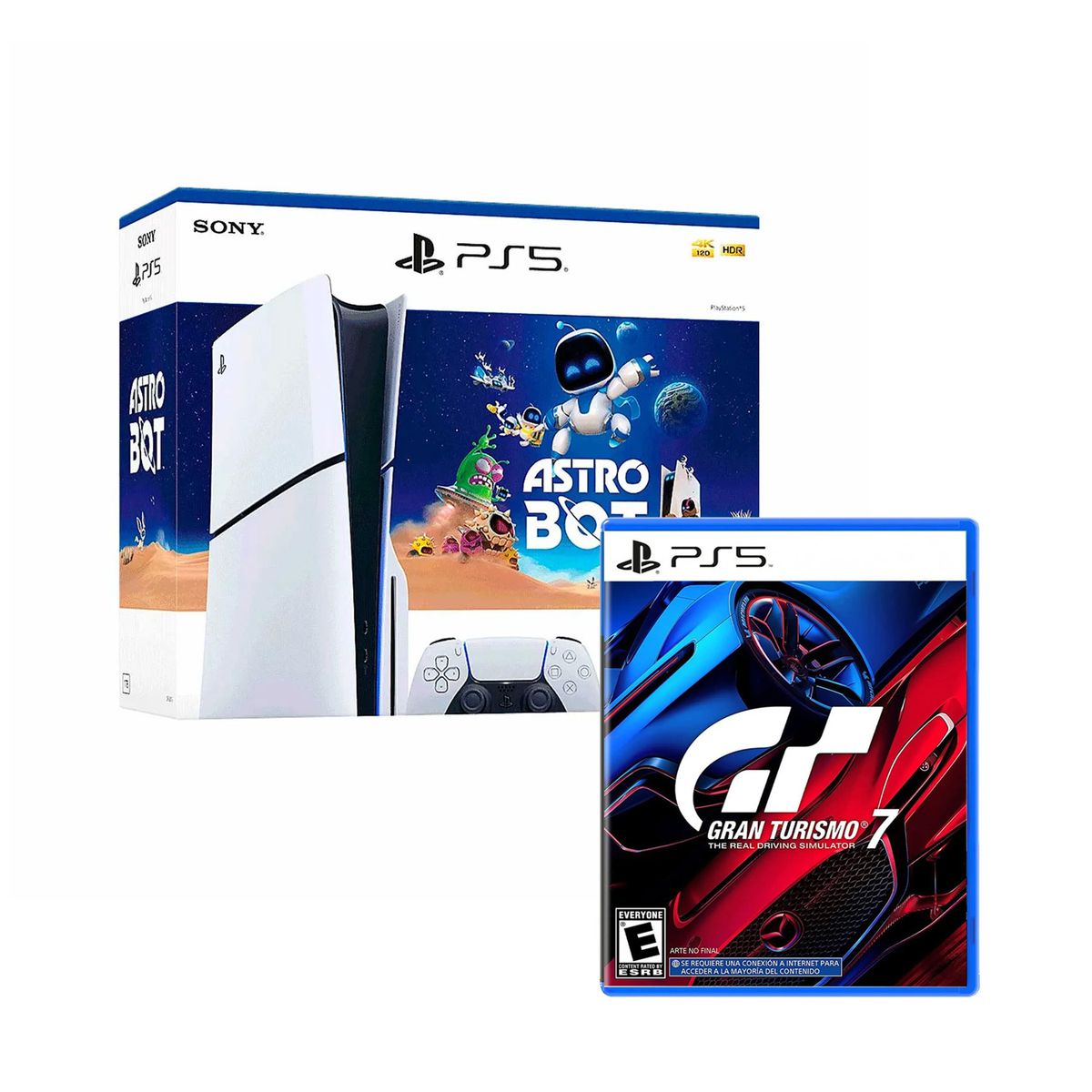 SONY - Consola PS5 Slim Con Lectora Bundle Astrobot 1TB + Gran turismo 7