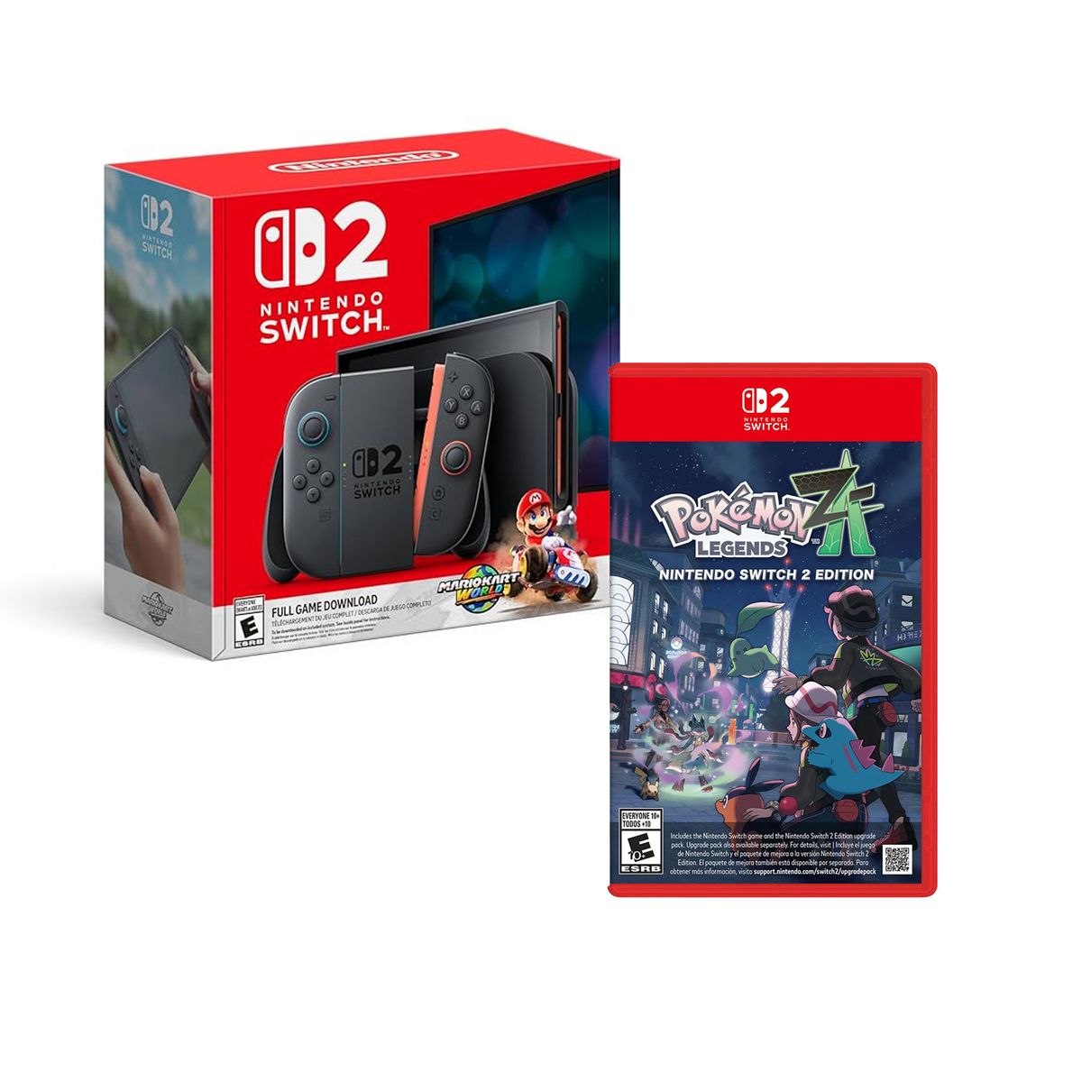 NINTENDO - Consola Nintendo Switch 2 Bundle Mario Kart World+Pokemon Legends Z-A