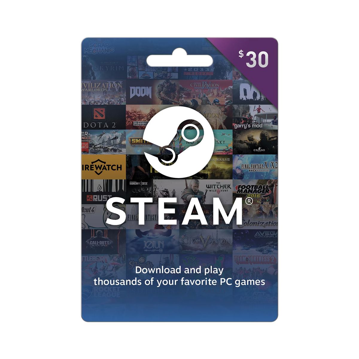 STEAM - Tarjeta Gift Card Steam 30 USD