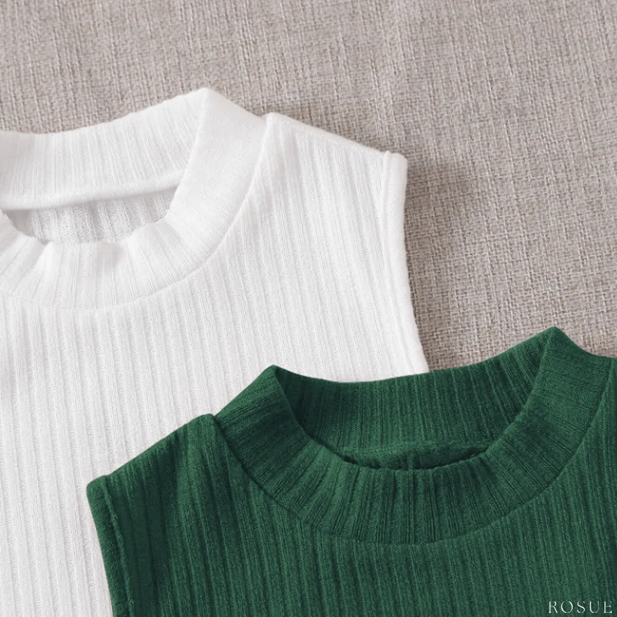 ROSUE - Polos básicos Top RIB Americano Pack x2