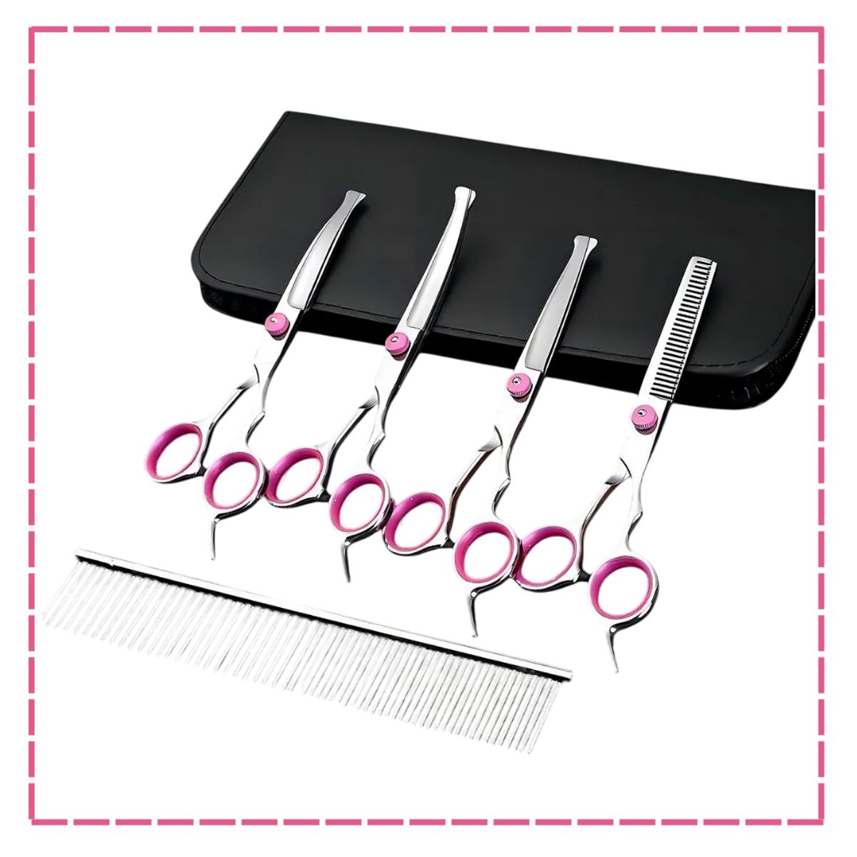 GENERICO - Juego de 4 Tijeras para Mascotas ST-16108