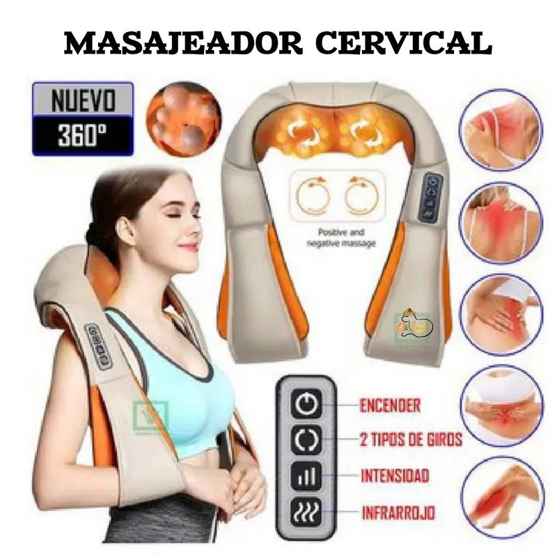 OEM - Masajeador  Cervical Cuello Espalda Hombros +  Infrarrojo  SHIATZU