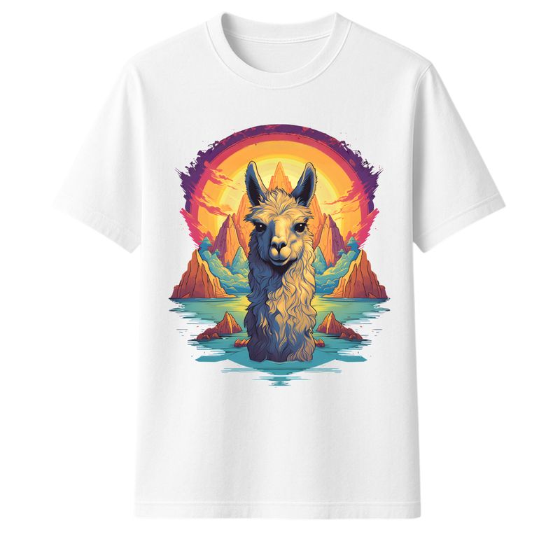 AQUA&MODA - Polo 100% Algodón Estilo Clasico Unisex AquaModa Logo LLama  POLL1