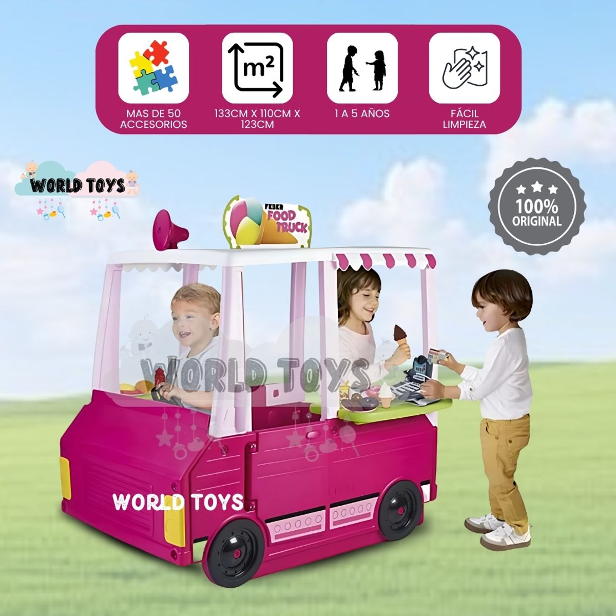 BABY - Carrito Foodtruck Para Niños «YUMMY VAN» Pink