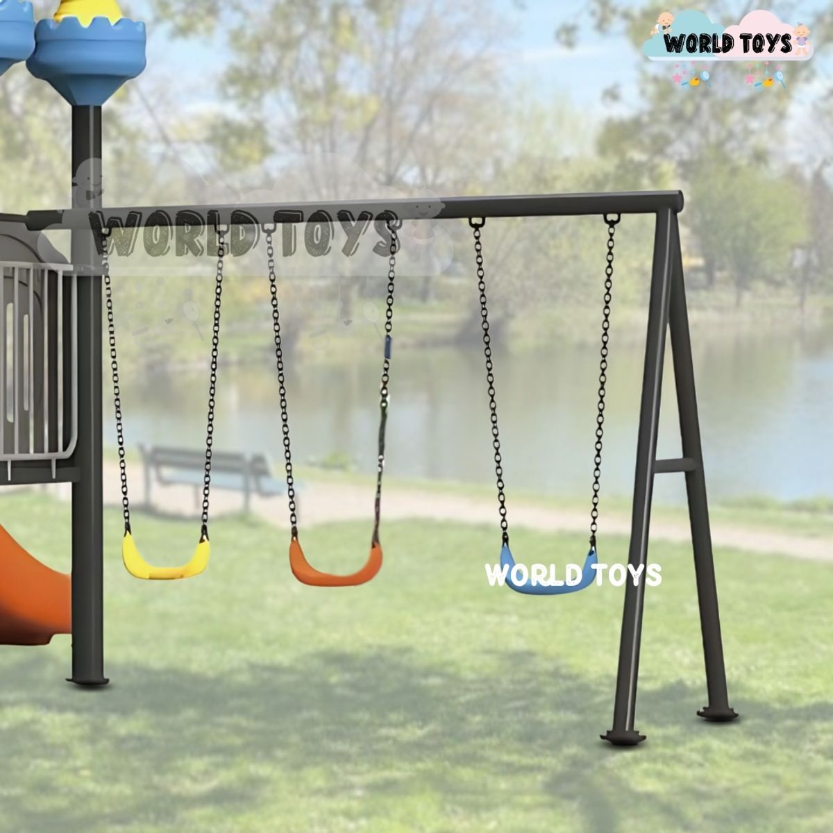 BABY - Centro de Juegos Castillo con Columpios «DREAMY CASTLE» Blue