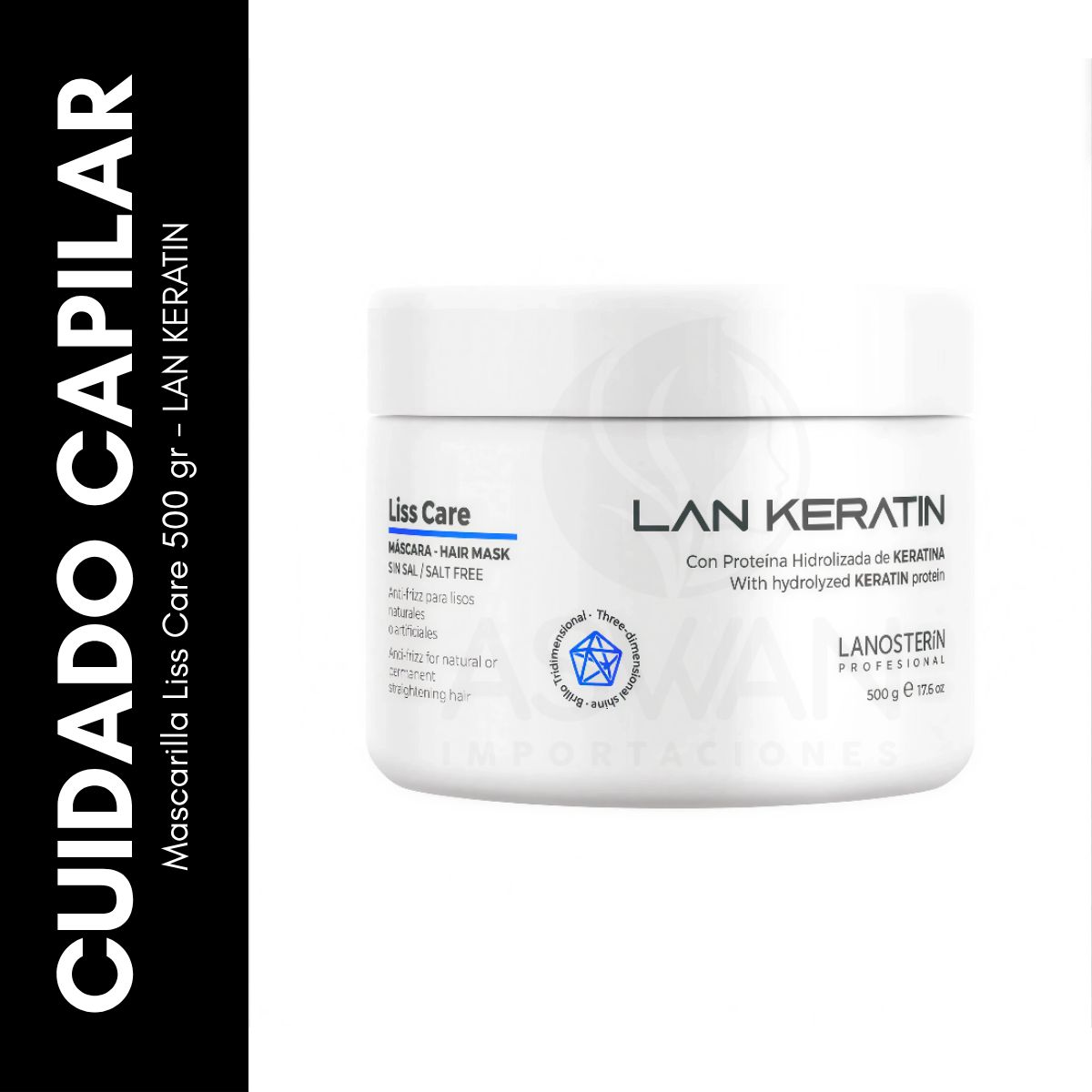 GENERICO - Mascarilla Liss Care 500 gr - LAN KERATIN
