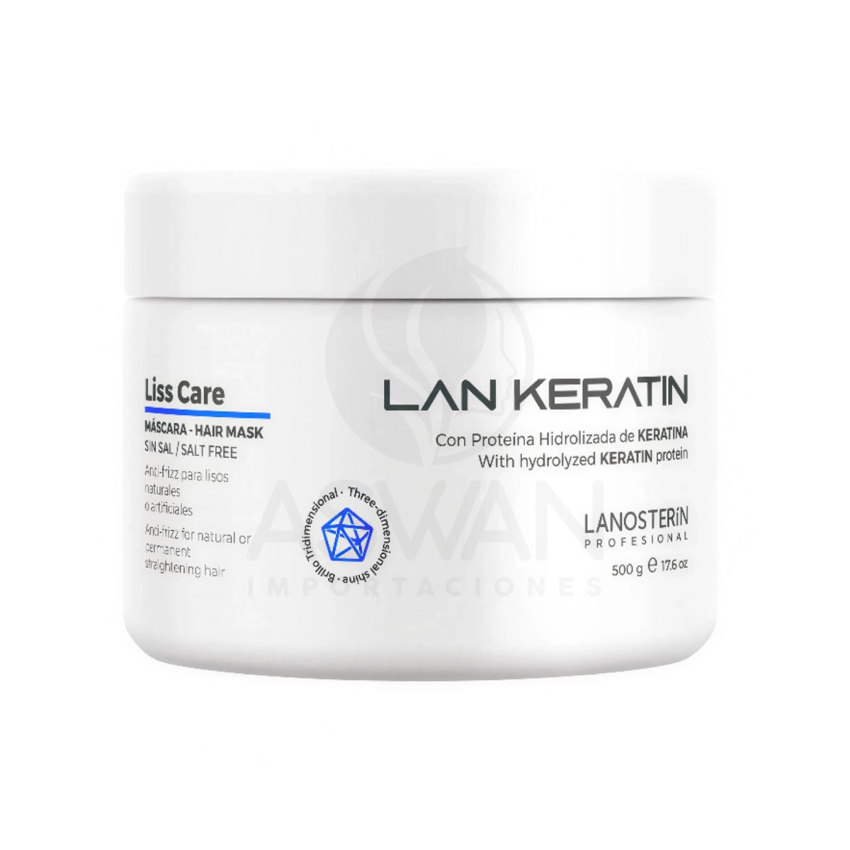 GENERICO - Mascarilla Liss Care 500 gr - LAN KERATIN