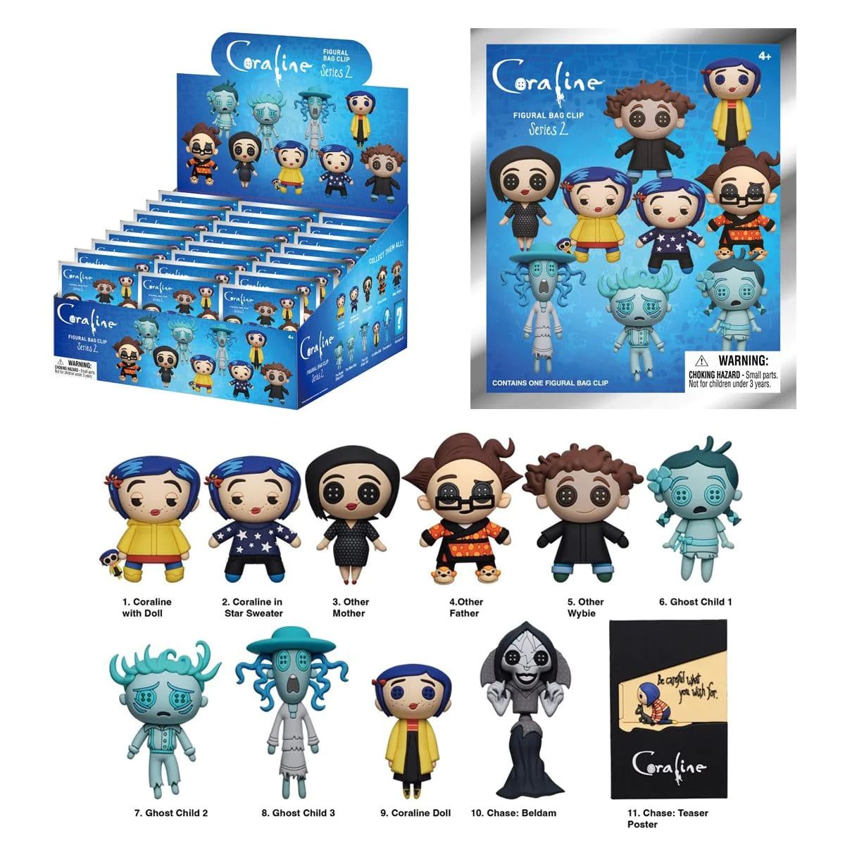 MONOGRAM - Monogram Figural Bagclip - Coraline - Series 2 1 unidad
