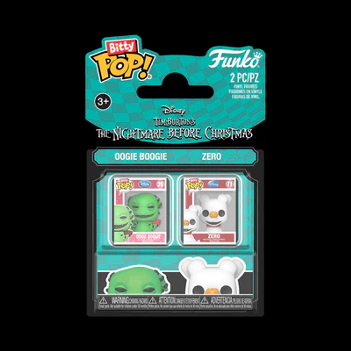 FUNKO - Funko BItty Pop The Nightmare Before Christmas Oogie Boogie and Zero Mini-Figure 2-Pack