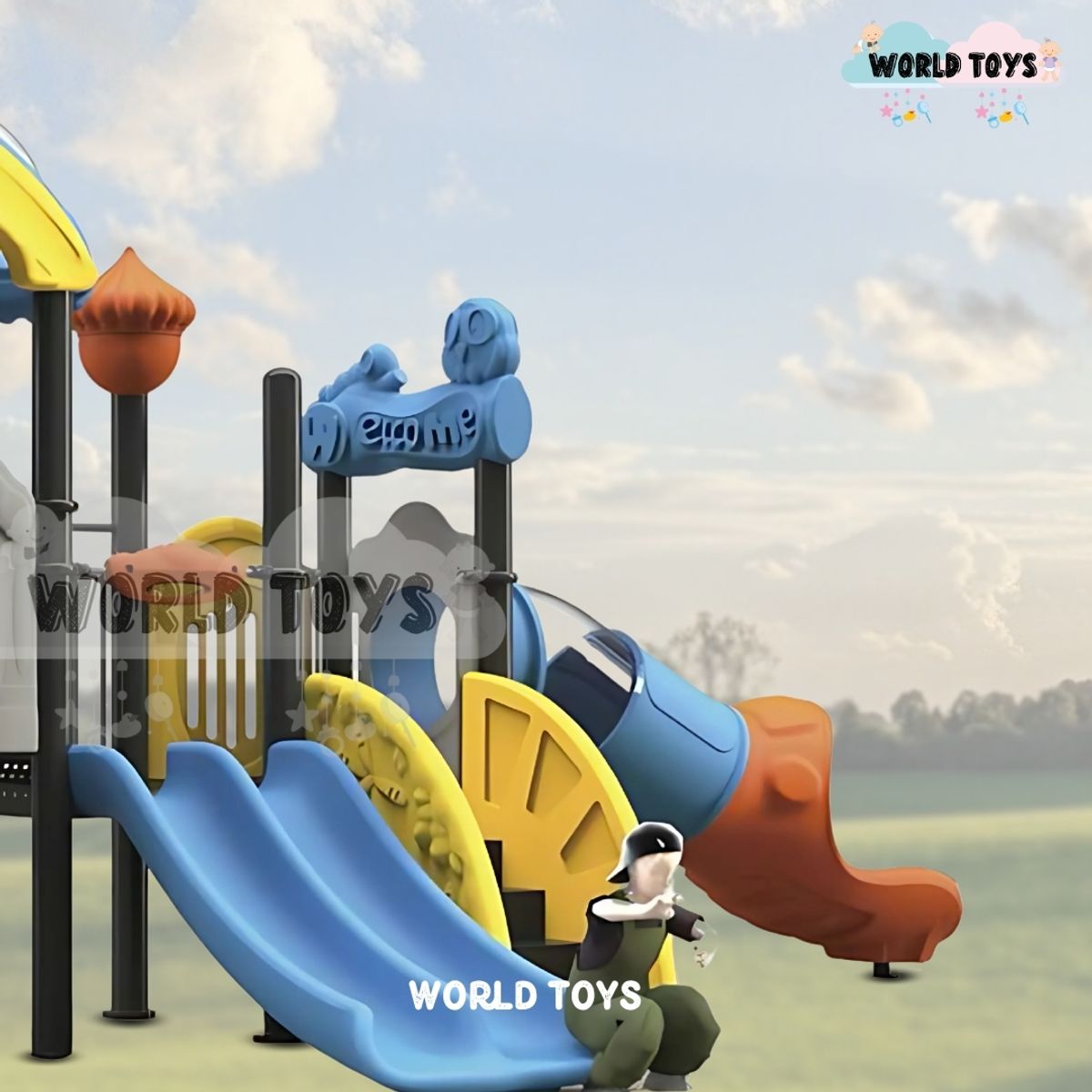 BABY - Centro de Juegos Castillo con Columpios «WONDER NEST» Blue