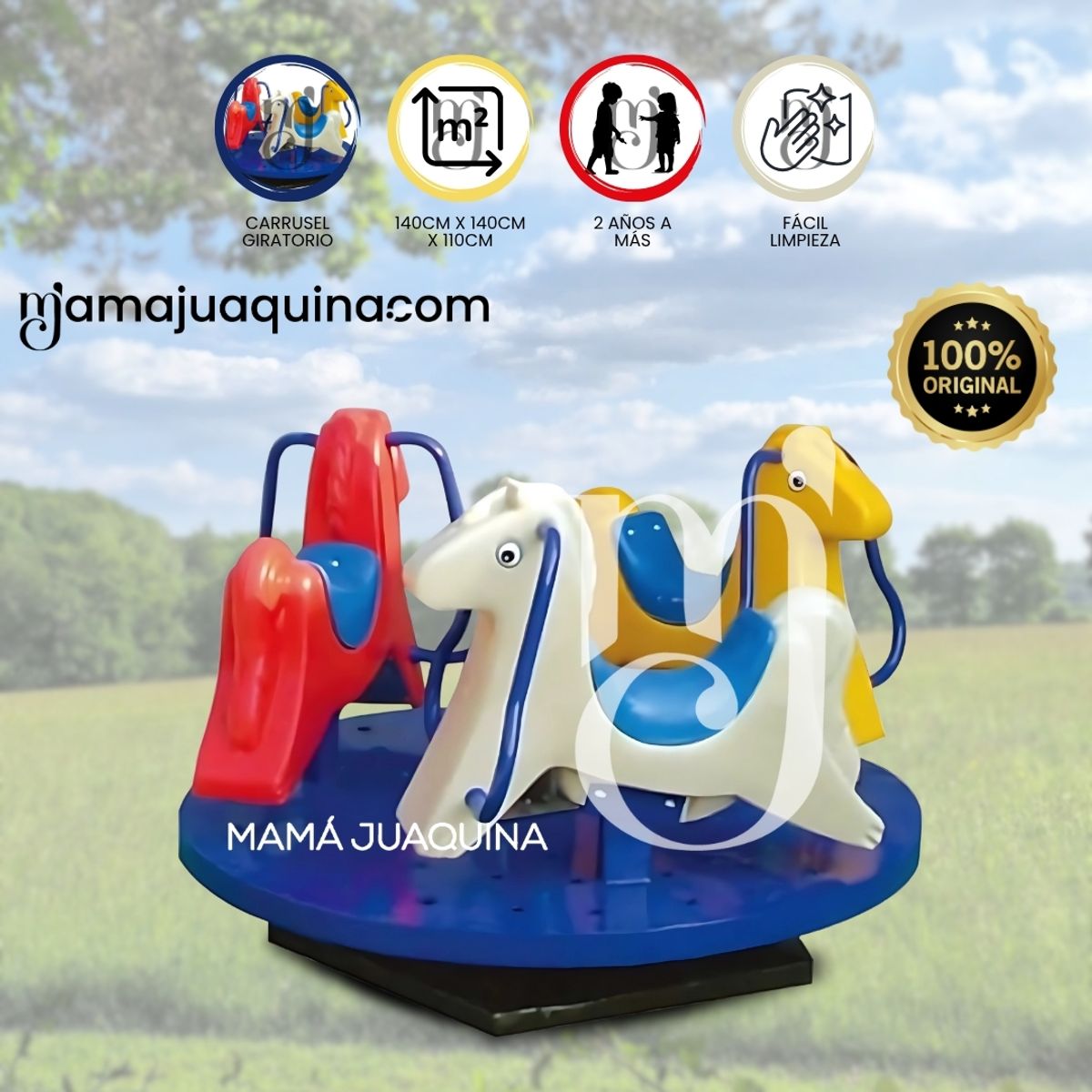 BABY - Carrusel Didáctico «LITTLE HORSES» 3 caballitos Red