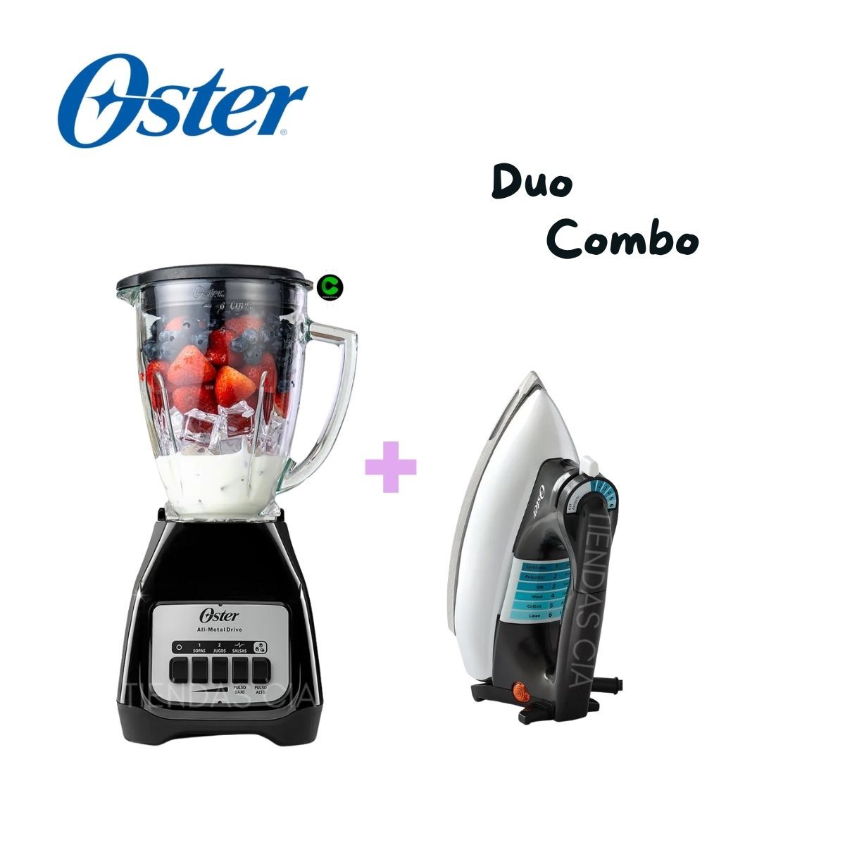 OSTER - Duo Combo OSTER LICUADORA BLSTKAG-BPB  Y PLANCHA GCSTBV4119