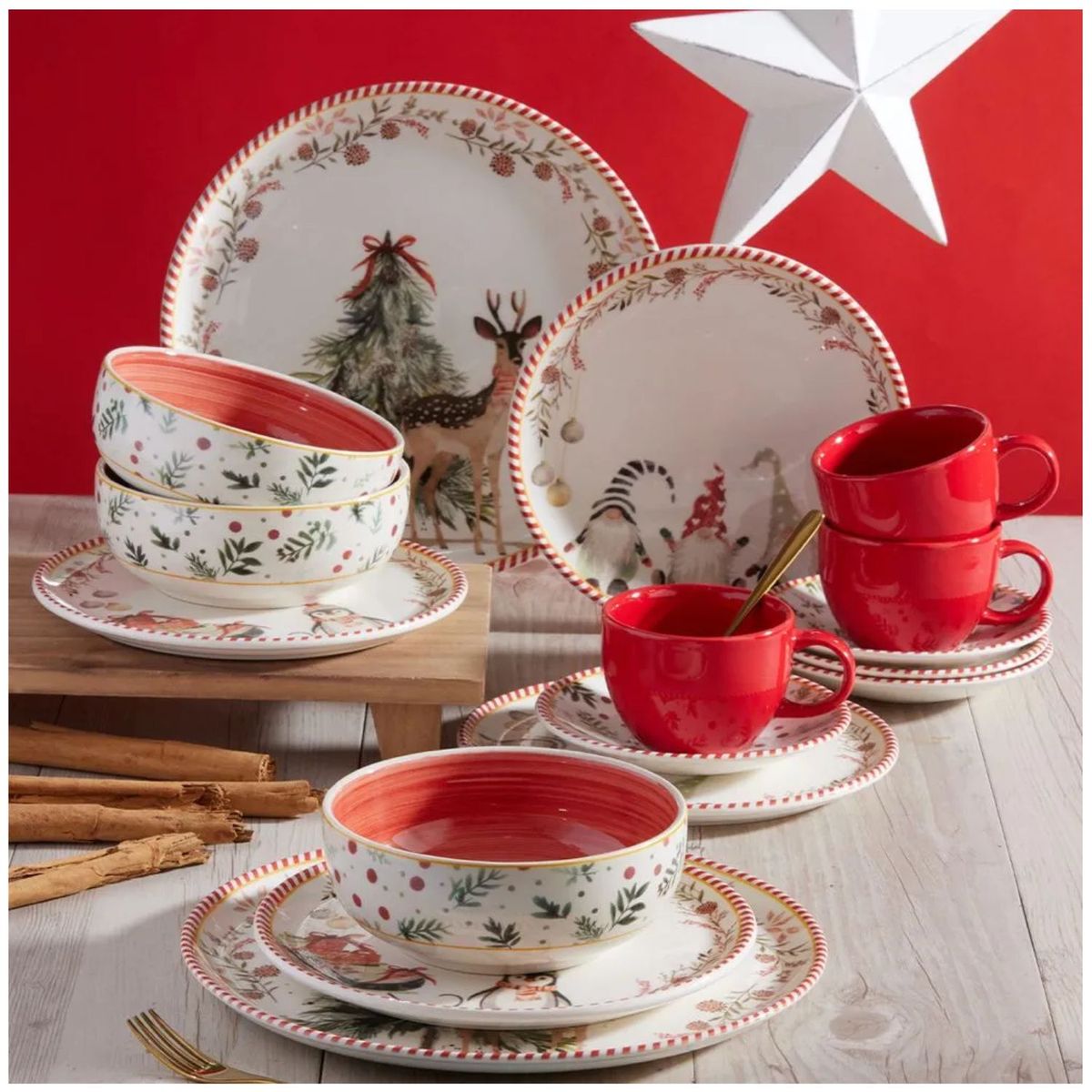 CORONA - Set de Vajillas Corona Ilusión 4 Puestos 20 Piezas.