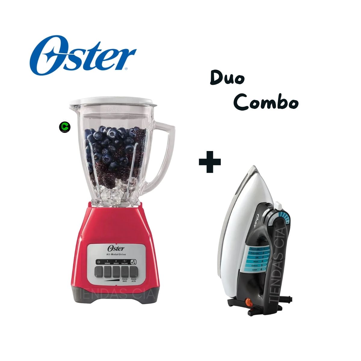 OSTER - Pack Combo OSTER LICUADORA  Y PLANCHA GCSTBV4119